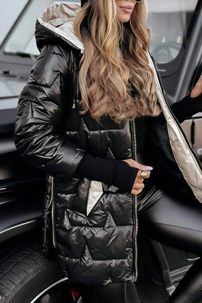 Lila™ | Chic Hooded Winter Coat for Cozy Elegance