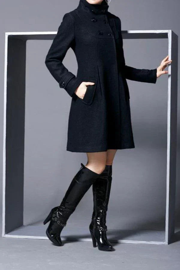 Isabella™ | Chic Wool Coat with Cozy Hood
