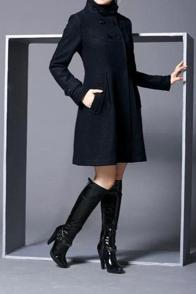 Isabella™ | Chic Wool Coat with Cozy Hood