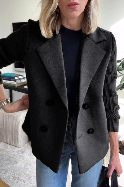 Vivienne™ | Stylish Blazer with Cozy Knitted Sleeves